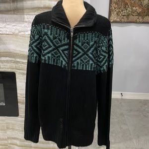 Guide Gear Out Door Wear Full Zip Aztec Print Sweater Size L